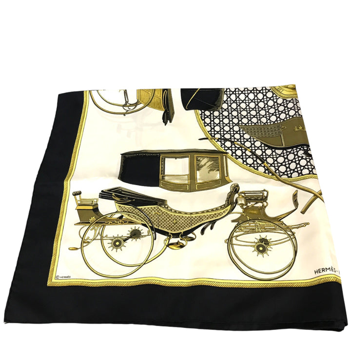 Hermes Navy Blue Silk Scarf