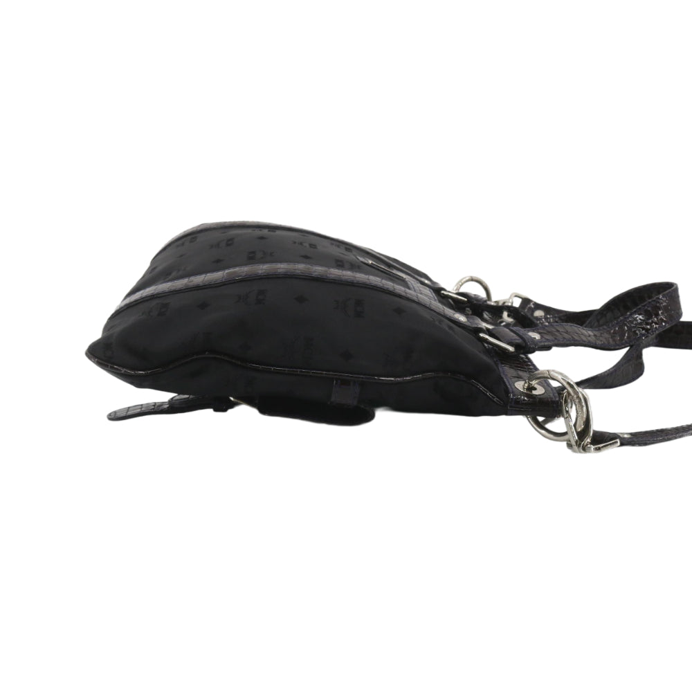 Black Visetos 2 Way Shoulder Bag