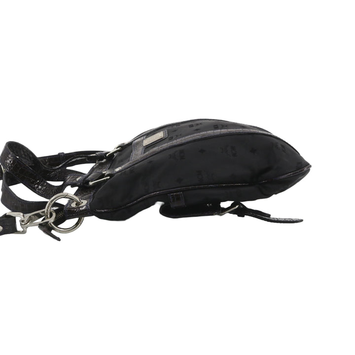 Black Visetos 2 Way Shoulder Bag
