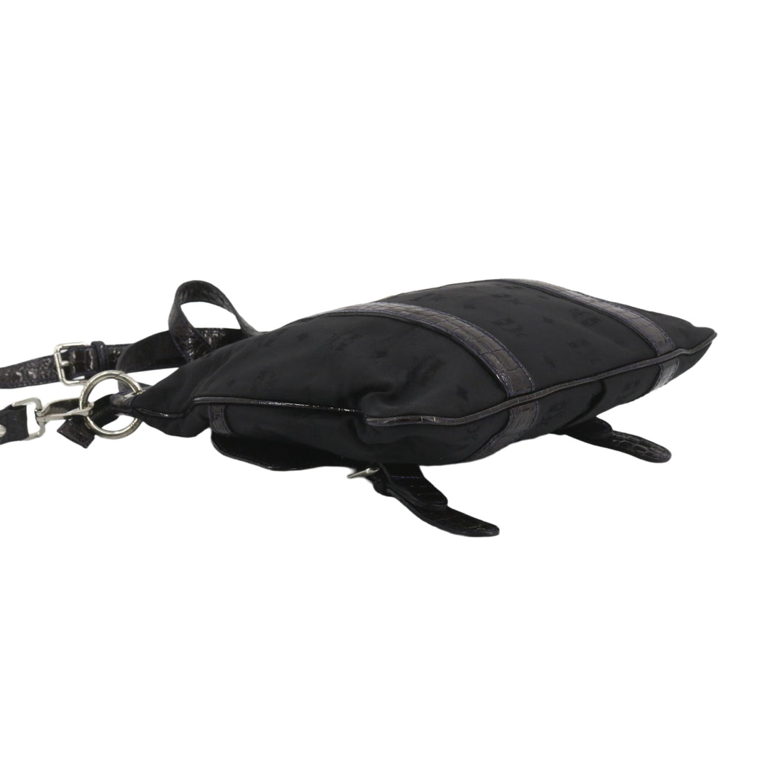 Black Visetos 2 Way Shoulder Bag