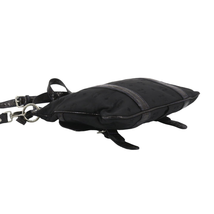 Black Visetos 2 Way Shoulder Bag
