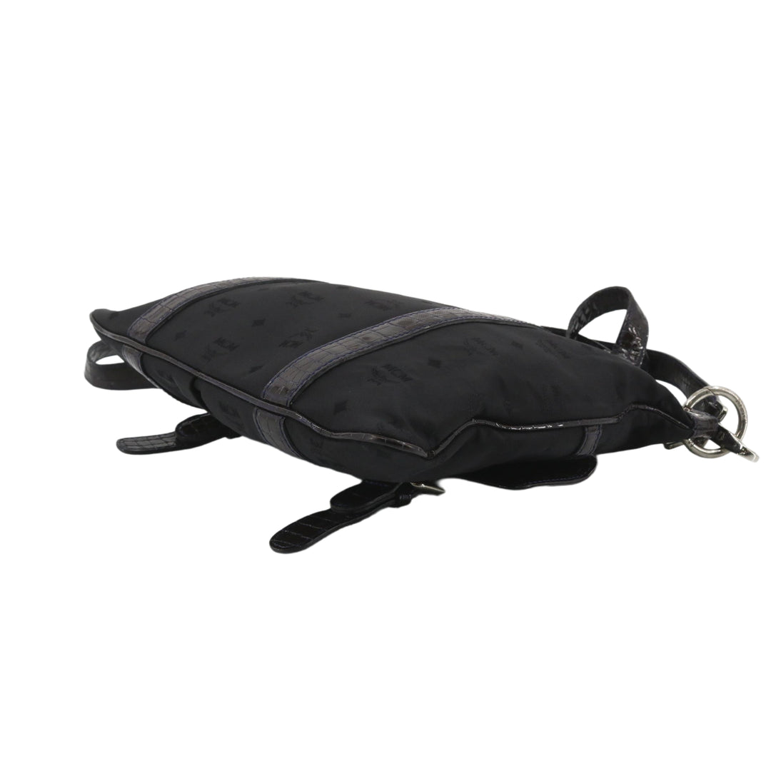 Black Visetos 2 Way Shoulder Bag
