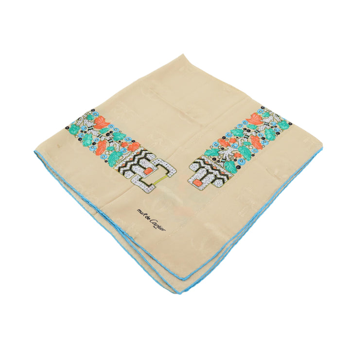 Beige Silk Scarf