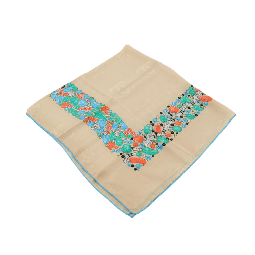 Beige Silk Scarf