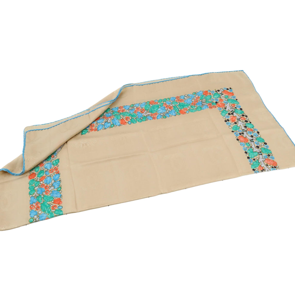 Beige Silk Scarf