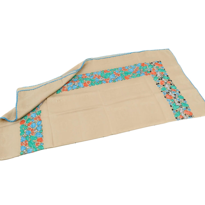 Beige Silk Scarf