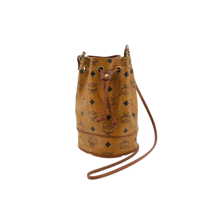 Brown Visetos Drawstring Bag