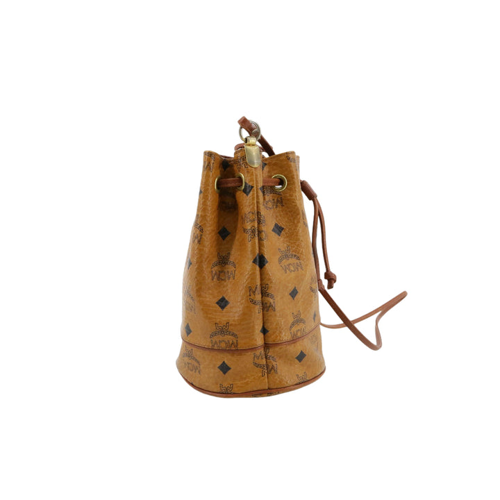Brown Visetos Drawstring Bag
