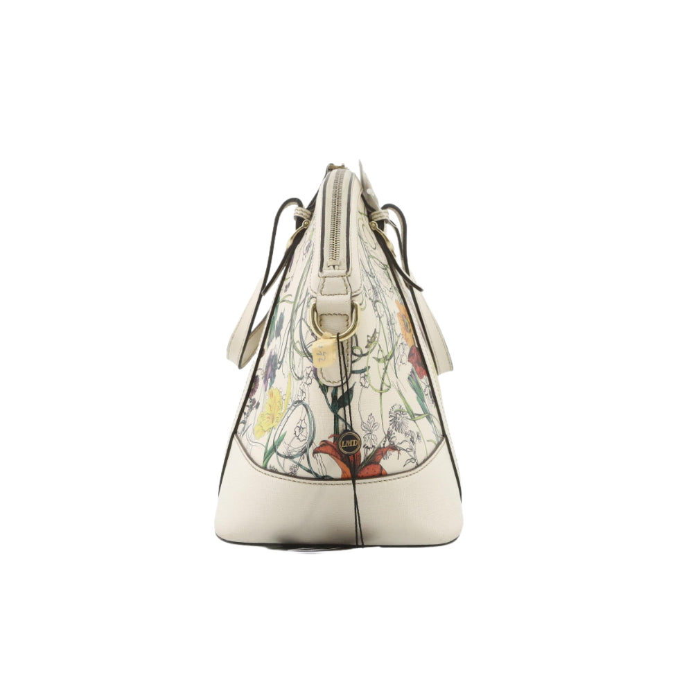 White Floral Tote Bag