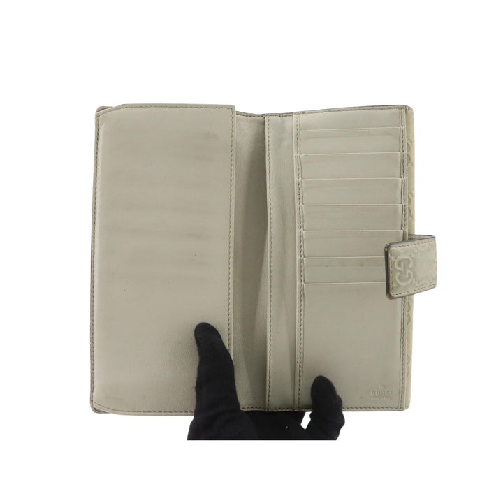 Beige Sima Long Wallet