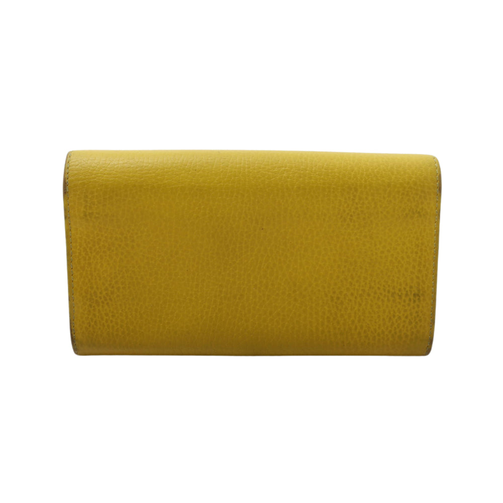 Yellow Interlocking Long Wallet