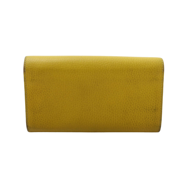 Yellow Interlocking Long Wallet