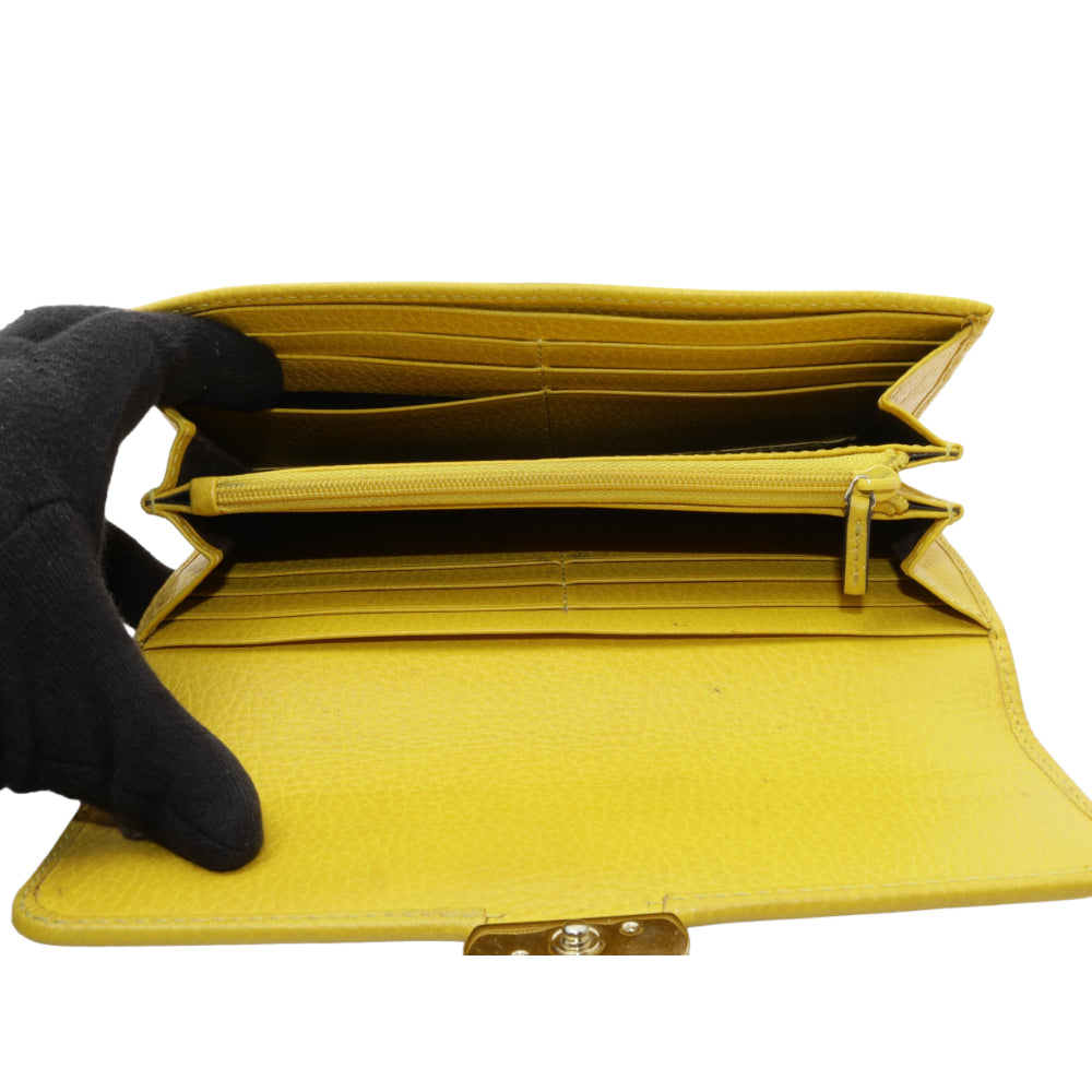 Yellow Interlocking Long Wallet