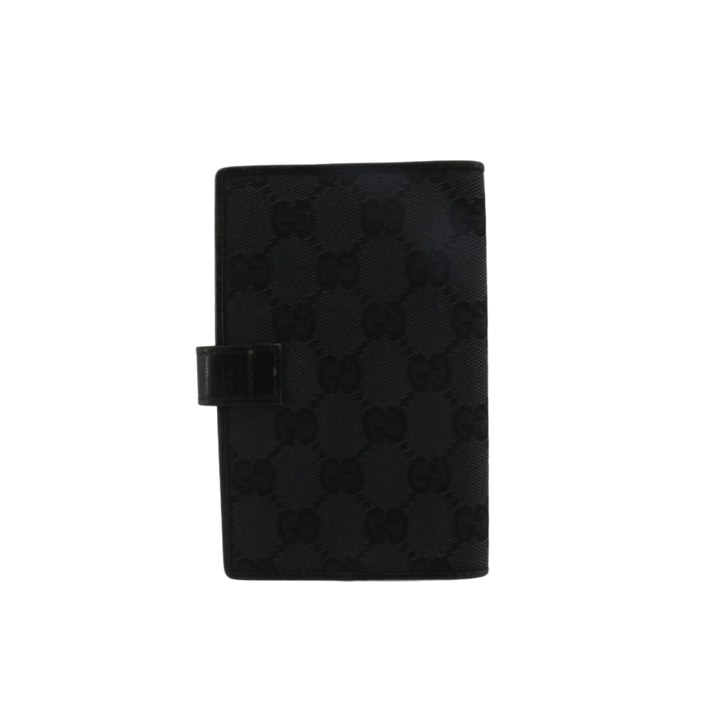 Black GG Canvas Compact Wallet