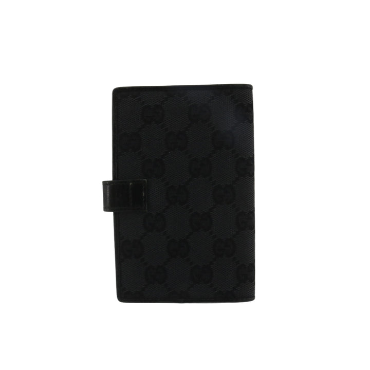 Black GG Canvas Compact Wallet