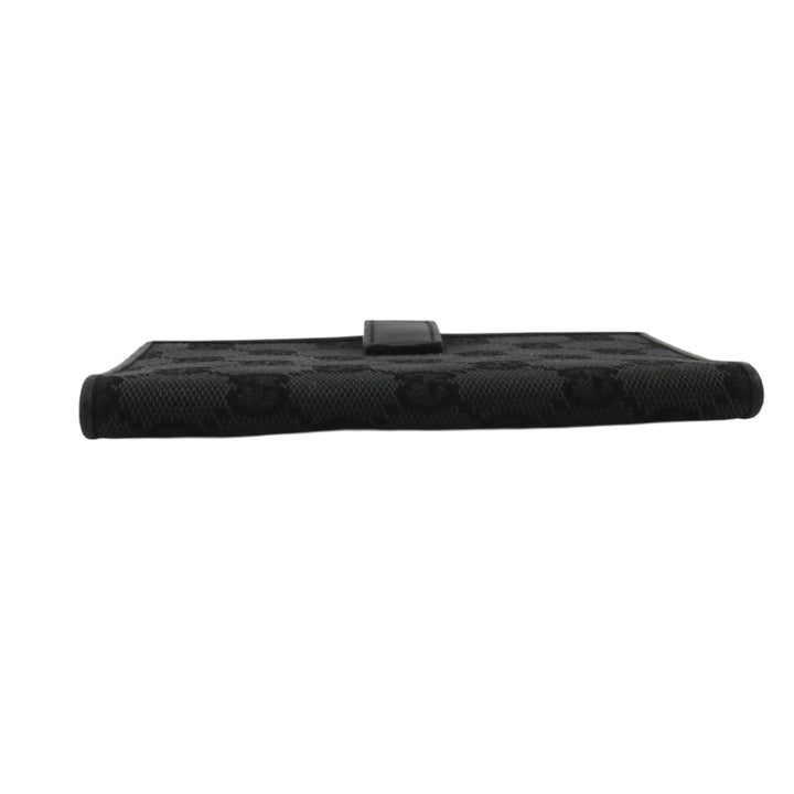 Black GG Canvas Compact Wallet