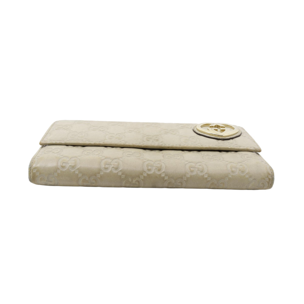 Beige Sima Long Wallet