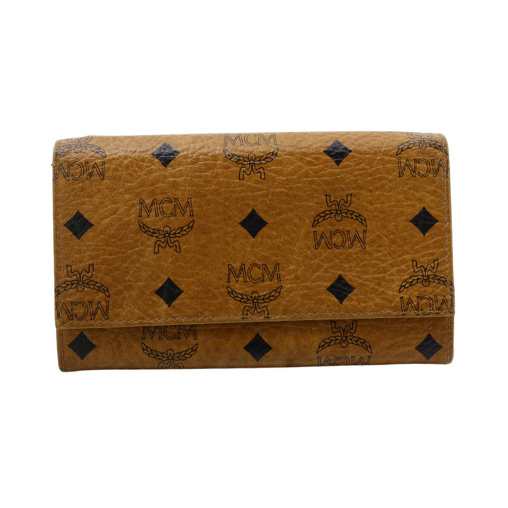 Brown Visetos Long Wallet