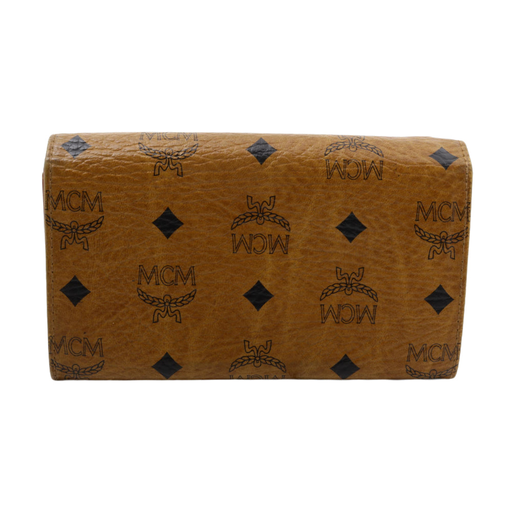 Brown Visetos Long Wallet
