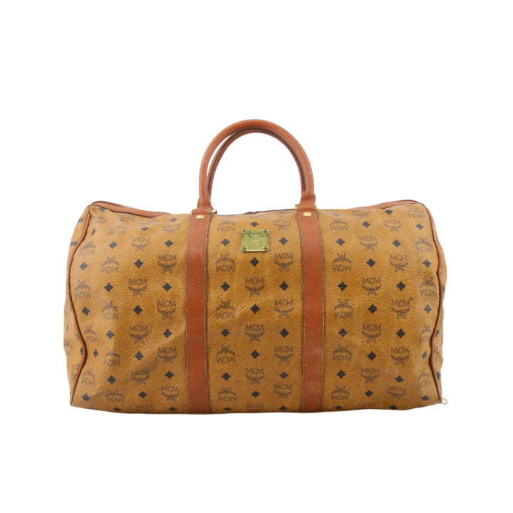 Brown Visetos Boston Bag