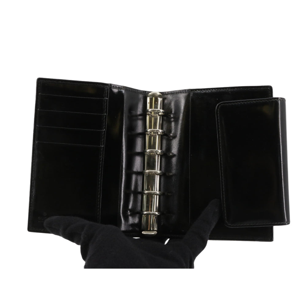 Black GG Canvas Notebook Cover