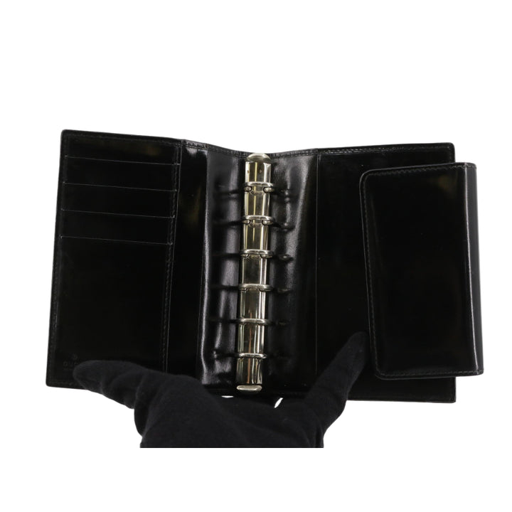 Black GG Canvas Notebook Cover