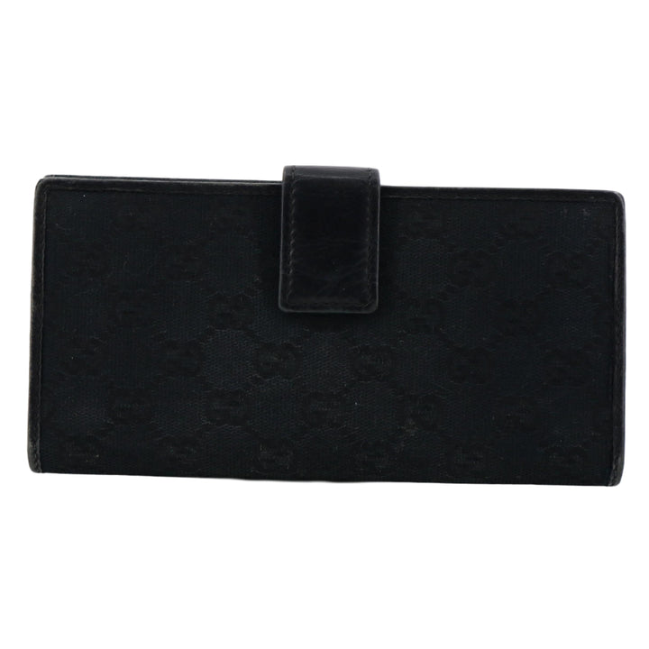 Black GG Canvas Long Wallet