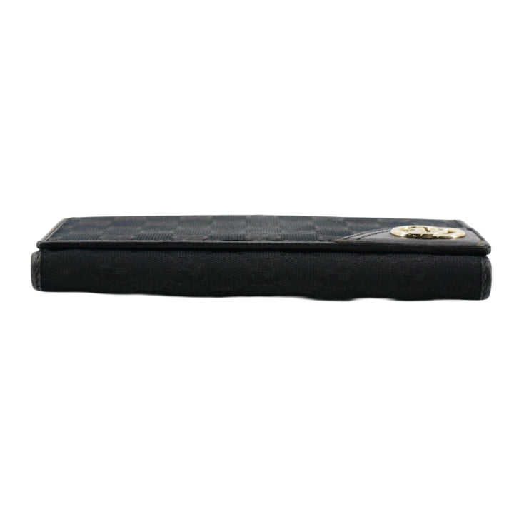 Black GG Canvas Long Wallet