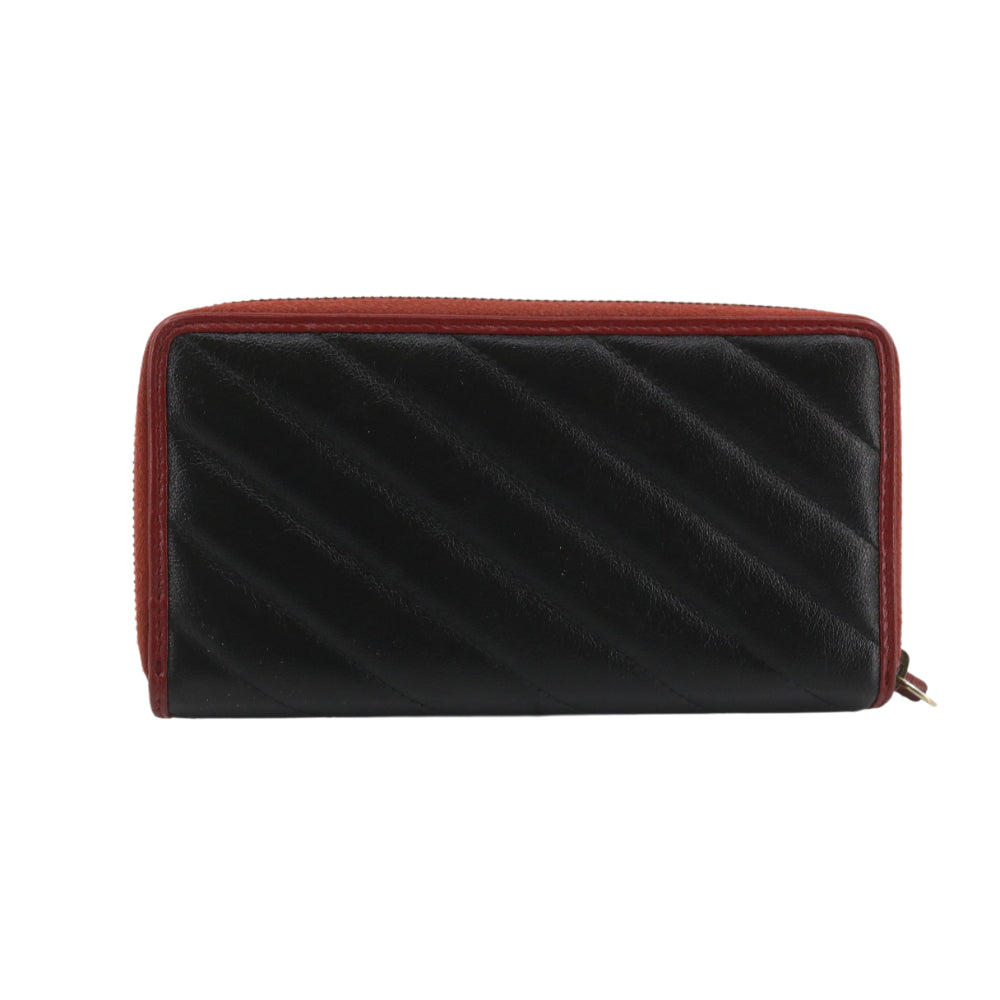 Black Double GG Zippy Wallet