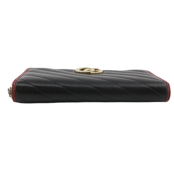 Black Double GG Zippy Wallet