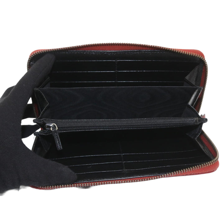 Black Double GG Zippy Wallet