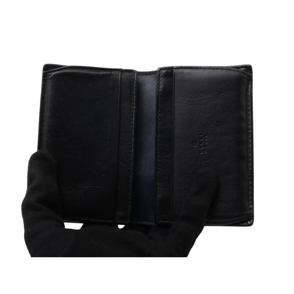 Black GG Canvas Card Case