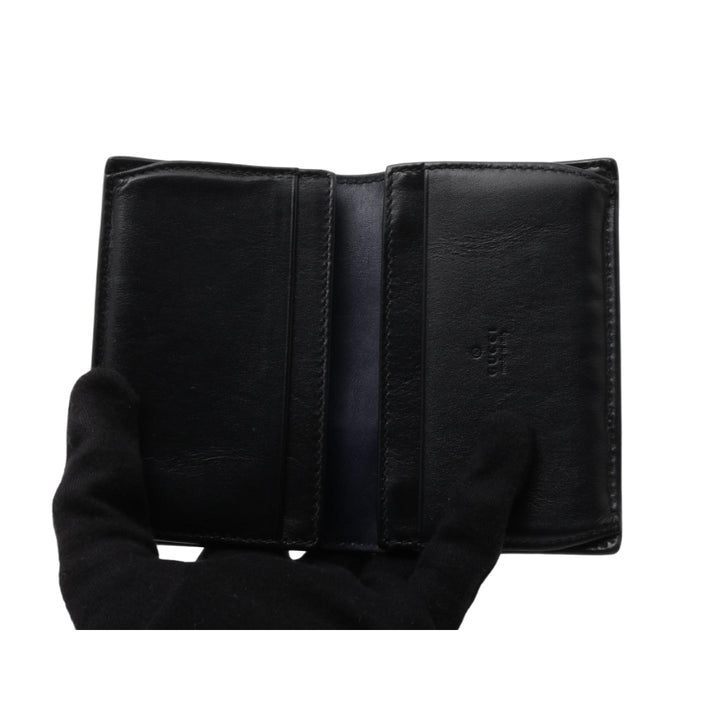 Black GG Canvas Card Case