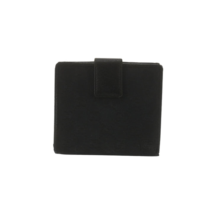Black GG Canvas Compact Wallet