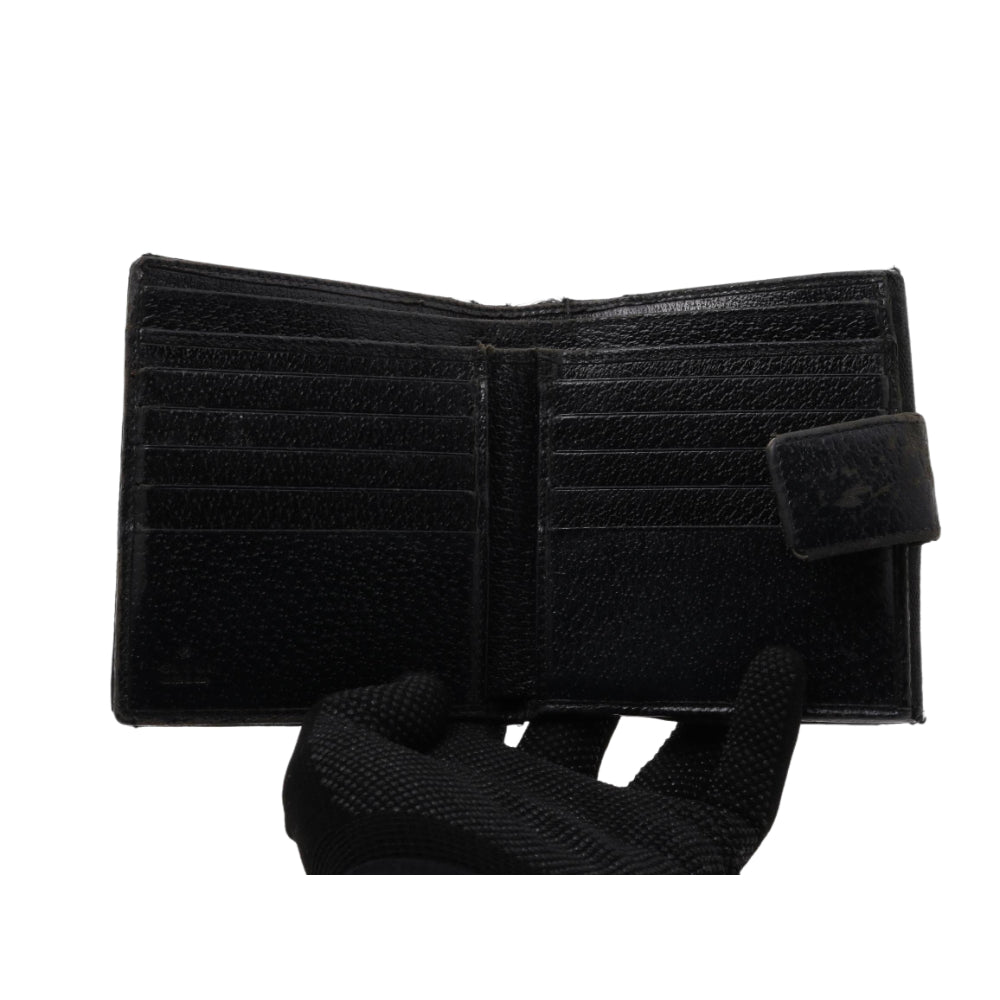 Black GG Canvas Compact Wallet