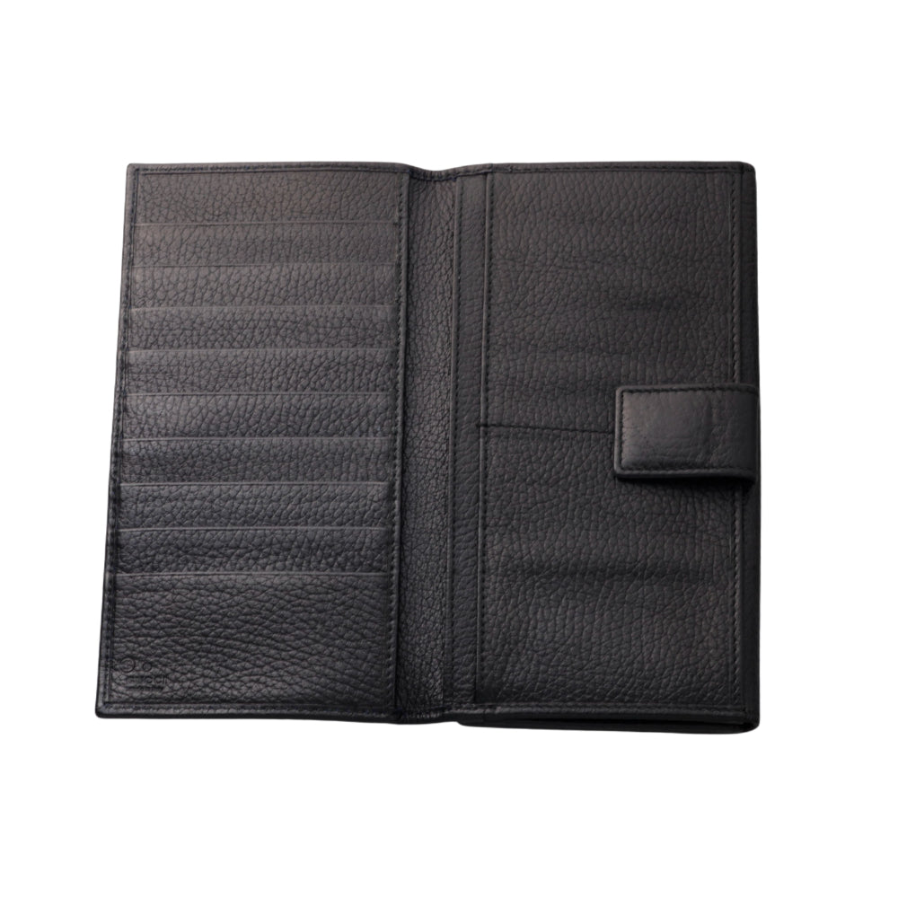 Black GG Canvas Long Wallet