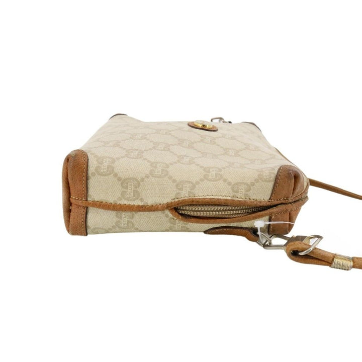 Beige GG Canvas Shoulder Bag