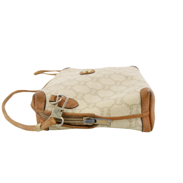 Beige GG Canvas Shoulder Bag