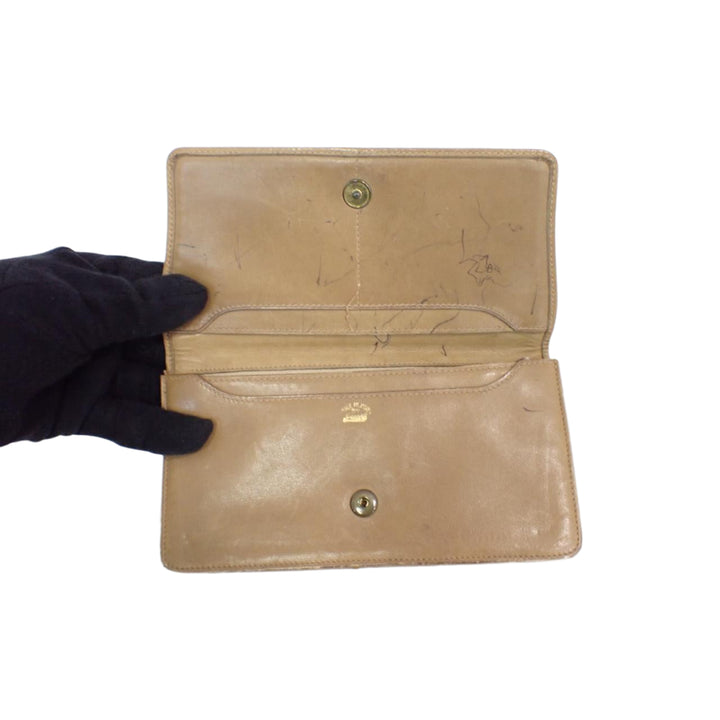 Beige Long Wallet