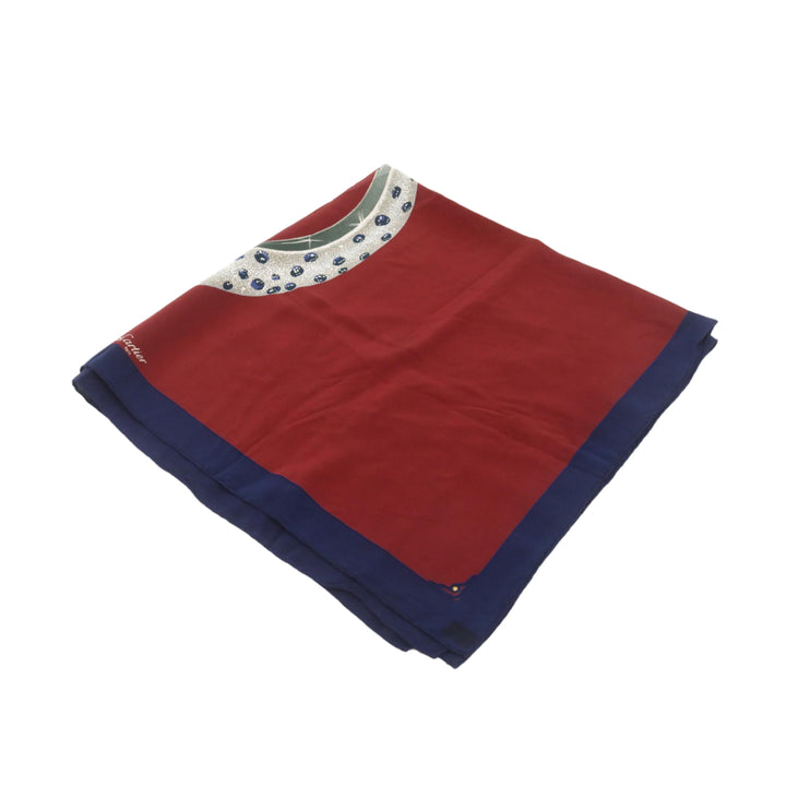 Navy Blue Silk Scarf