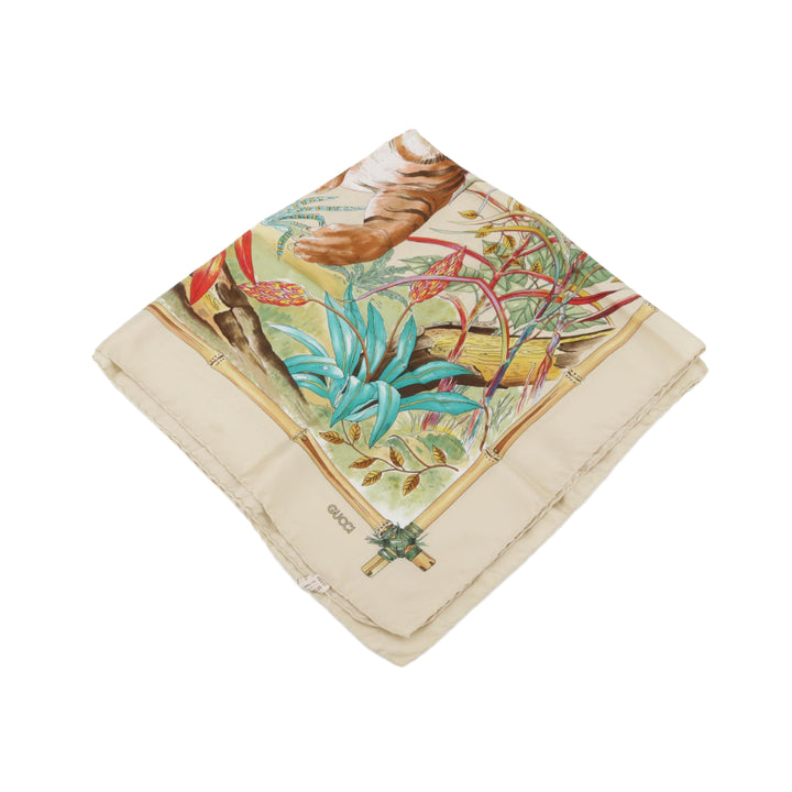 Beige Silk Scarf