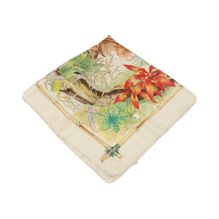 Beige Silk Scarf