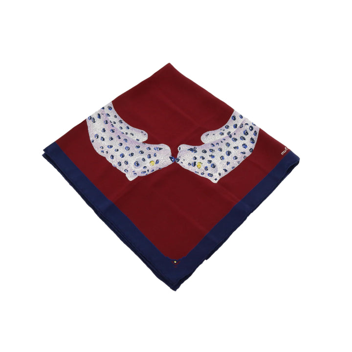 Navy Blue Silk Scarf
