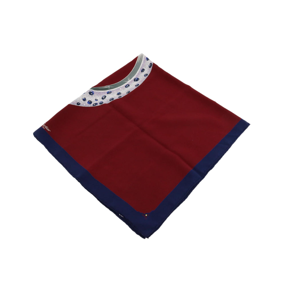 Navy Blue Silk Scarf