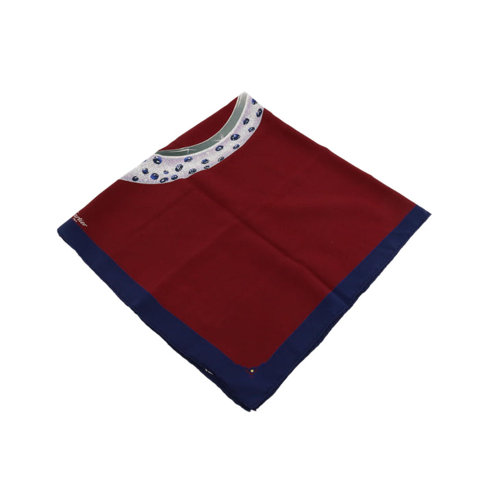 Navy Blue Silk Scarf
