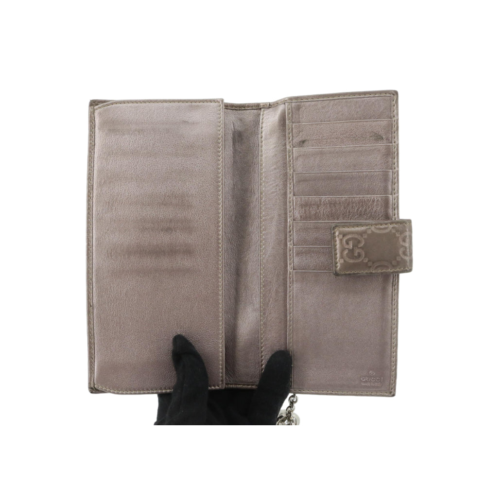 Beige Sima Long Wallet
