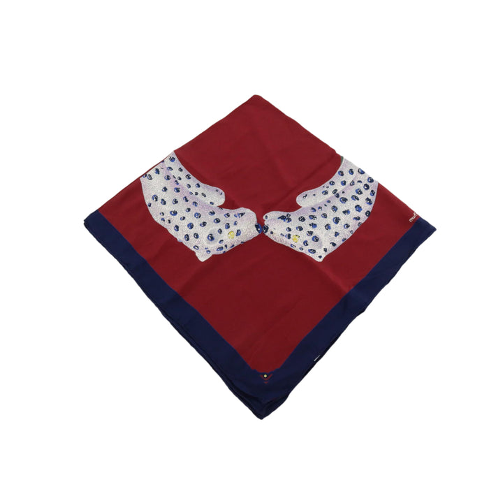 Navy Blue Silk Scarf