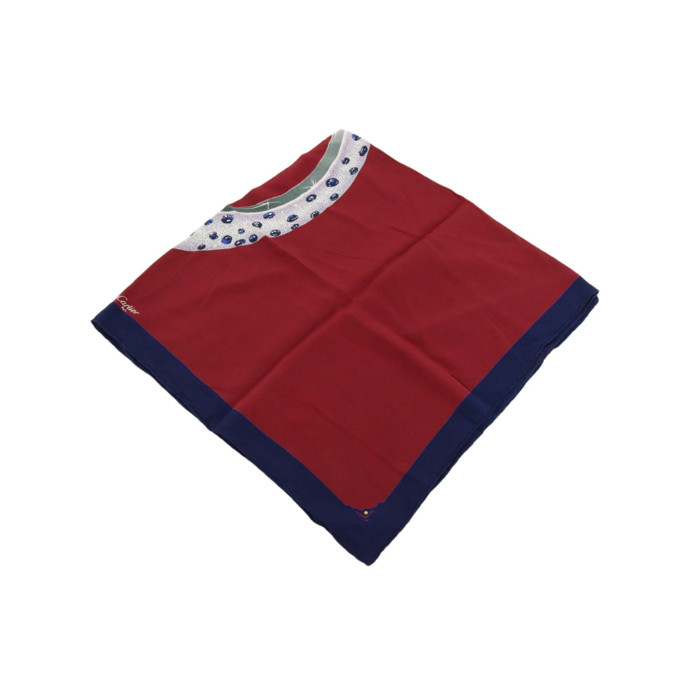 Navy Blue Silk Scarf