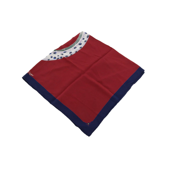Navy Blue Silk Scarf