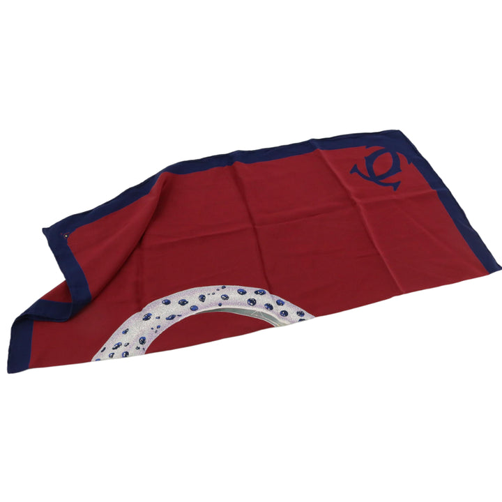Navy Blue Silk Scarf